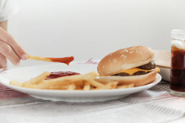 istock Eating fast foods on the white dish. 1324146516
