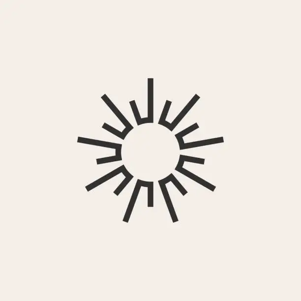 Vector illustration of sun flare light hipster vintage vector icon illustration