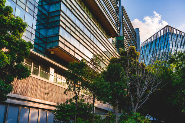 istock Modern office building in Hong Kong city 1324149833