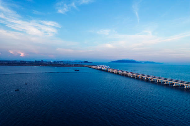 istock Scenery picture: a bridge on the sea 1324152775