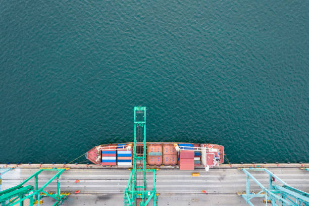 istock Aerial photography of container terminal 1324153841