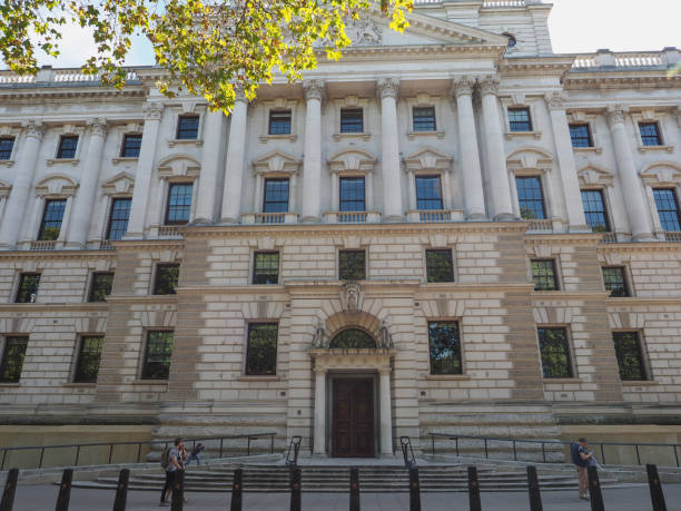 HM Treasury in London London, Uk - Circa September 2019: HMRC (Her Majesty Treasury) hm government stock pictures, royalty-free photos & images