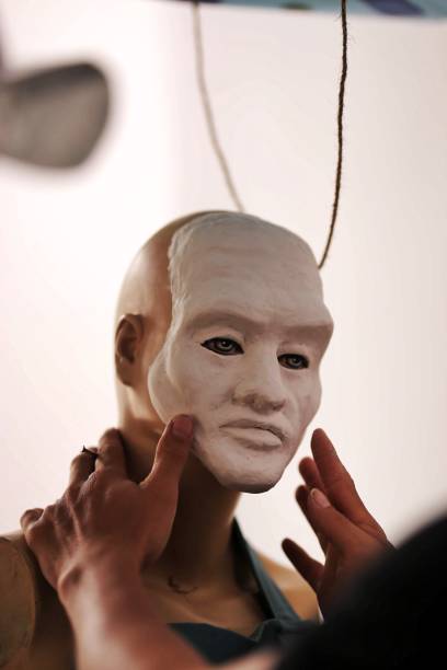 istock Artist making Horror Mannerquin Clay sculpture 1324154818