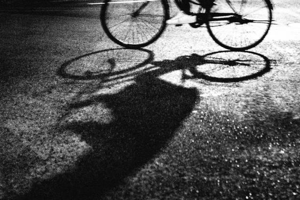 istock Shadow of a bike rider 1324155148