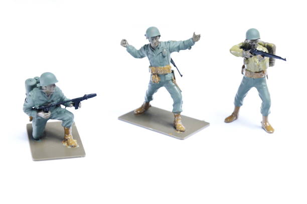 istock Hand-painted, glued soldiers 1324159131