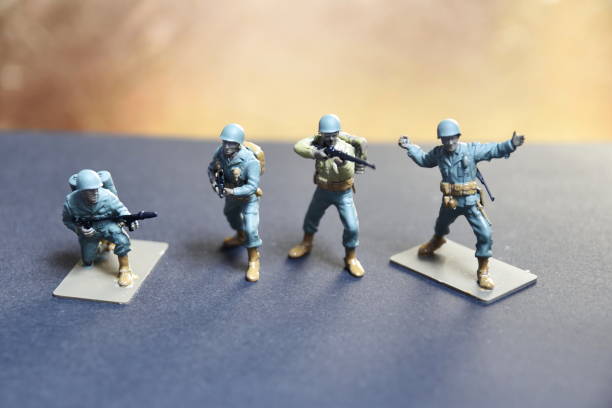 istock Hand-painted, glued soldiers 1324159164
