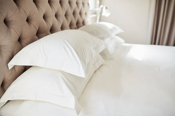 istock Shot pillows on a bed in a modern hotel 1324159776