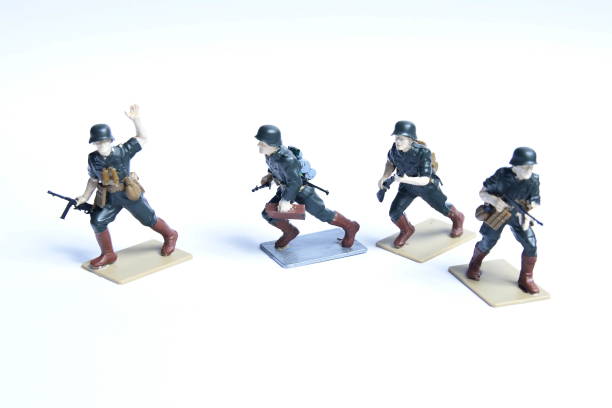 istock Hand-painted, glued soldiers 1324159797