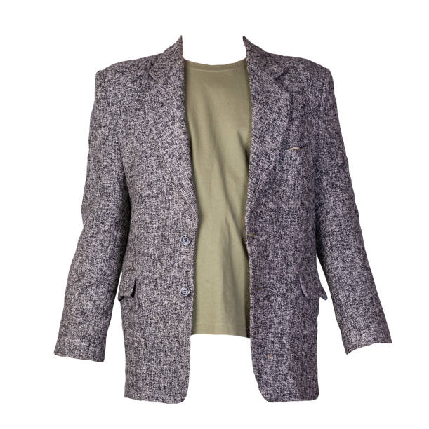istock jacket with buttons and a t-shirt isolated on a white background. 1324160020