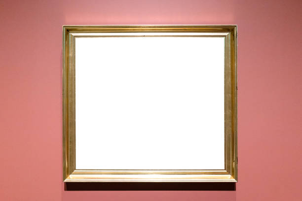 istock classical golden picture frame on pink wall 1324161311