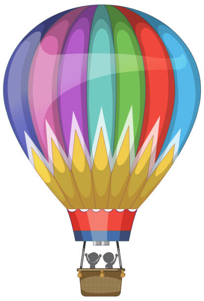 istock Colourful hot air balloon in cartoon style isolated 1324162480
