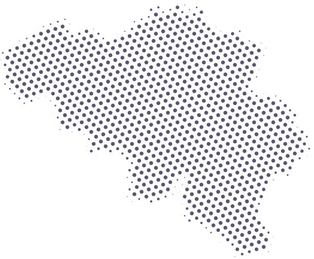 Belgium map of dots