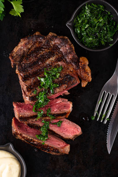 istock Grilled marbled rib eye steak 1324163146
