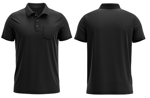 Black Polo Shirt Template Stock Photo - Download Image Now - Template ...
