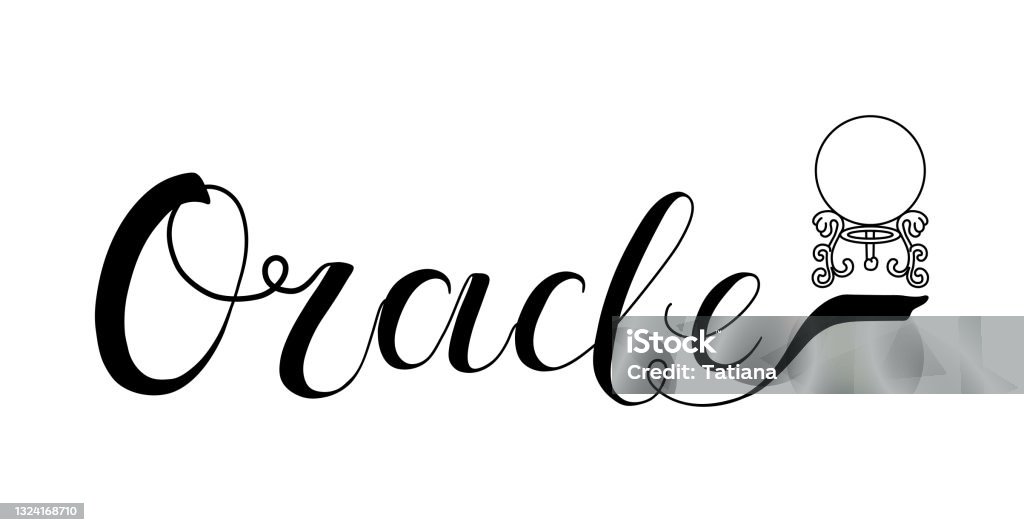 Oracle Handwritten Black Script Thin Text Typography Lettering And ...
