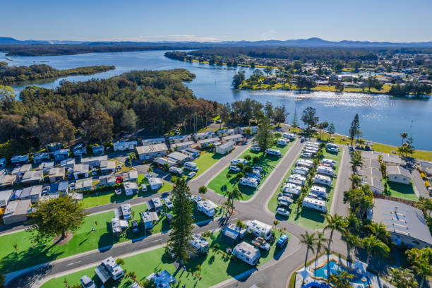 BIG4 Great Lakes Holiday Park at Forster-Tuncurry stock photo