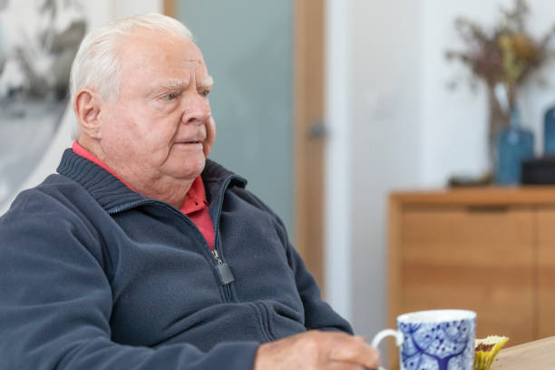 istock Senior Man Drinking Tea or Coffee at Home 1324171489