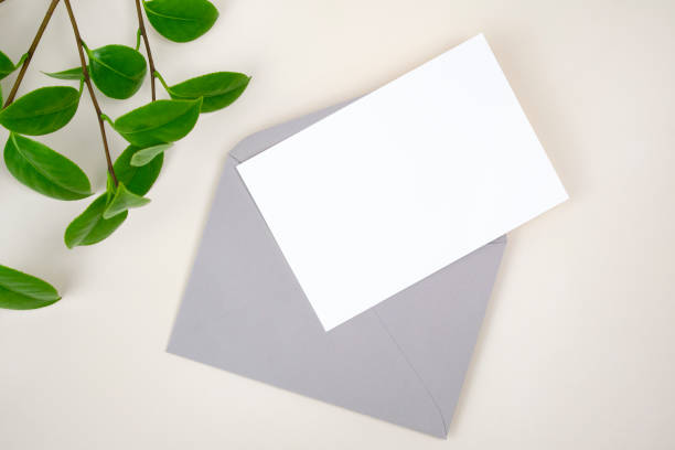 istock beige background gray card mock-up 1324176772