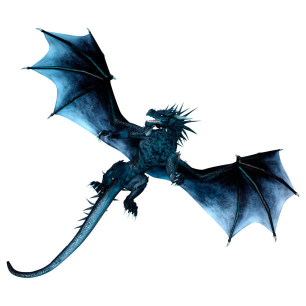 istock 3D illustration fantasy dragon on white 1324177824