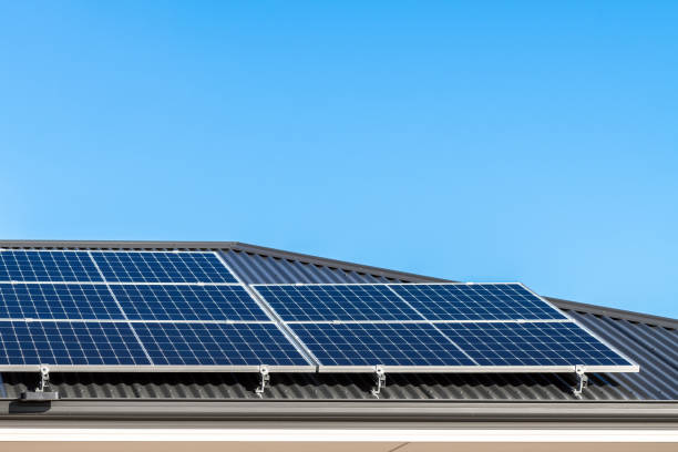 istock Brand new solar panels on a house roof 1324180558