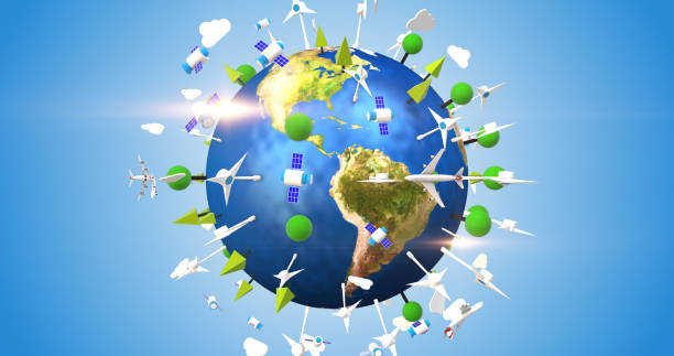 istock Sustainable Resources. Ecological Earth Covered By Wind Turbines. Smart Cities. 1324180924
