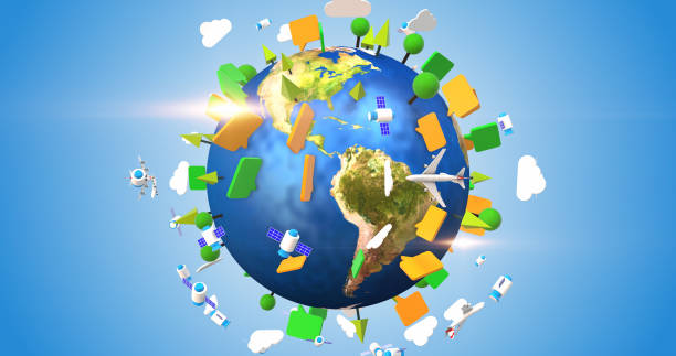 istock Planet Earth Orbiting And Covered By Social Networks. People Messaging. 1324182209
