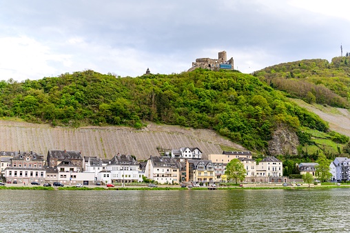 Bernkastel-Kues. Beautiful historical town on romantic Moselle, Mosel river. City view with a castle Landshut on a hill. Rhineland-Palatinate, Germany, between Trier and Koblenz