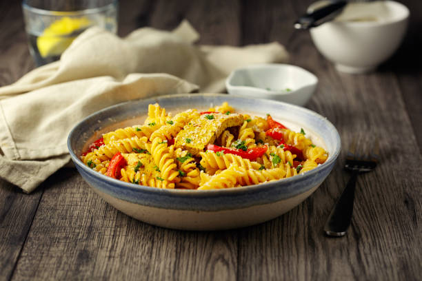 istock Healthy Vegan fusilli pasta bowl 1324189663
