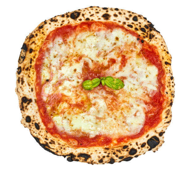 istock Italian Pizza Margherita isolated on white background 1324193650