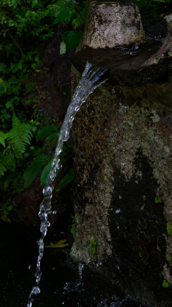 istock Water flows in water pipes that come from water sources in the mountains 1324193724