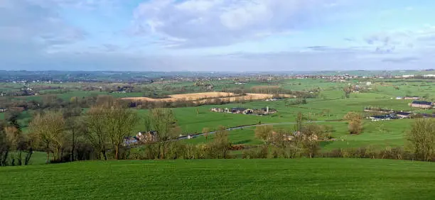 Panoramic view of the Walloon countryside in Belgium