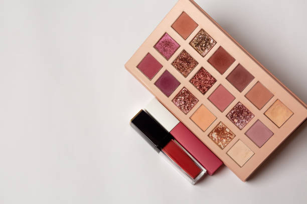 istock Eye shadow palette with liquid matte lipstick 1324196616