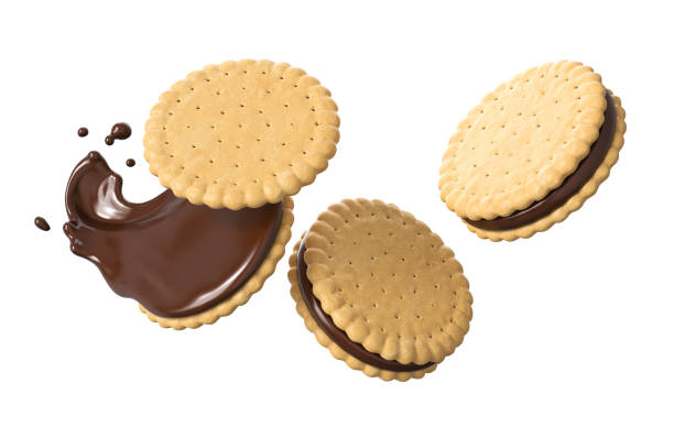 istock Sandwich cookies with chocolate fill 1324201149