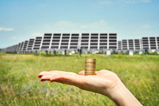 istock array of polycrystalline silicon solar cells in solar power plant turn up 1324202583