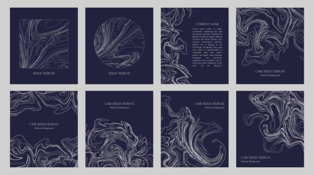 abstrakcyjne kontury topograficzne i graficzne cienkie białe linie do nowoczesnych minimalistycznych projektów szablonów wizytówek, prezentacji, zaproszeń, ulotek i okładek. zestaw geometrycznych stylowych ciemnych tła. - topography stock illustrations