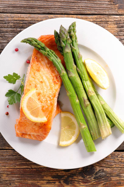 istock grilled salmon fillet with asparagus 1324211578