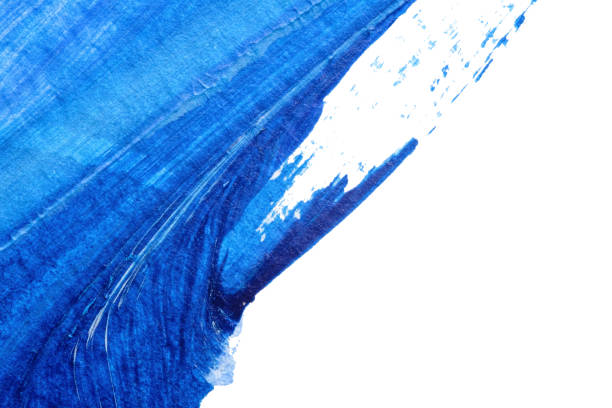 istock blue abstract acrylic painting color texture on white paper background by using rorschach inkblot method 1324213424
