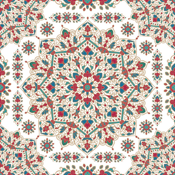 istock Turkish seamless pattern with mandala ornament. Traditional Arabic, Indian motifs. Great for fabric and textile, wallpaper, packaging or any desired idea. 1324219587
