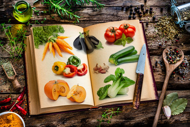 istock Vegan cookbook, cooking ingredients and spices 1324225013