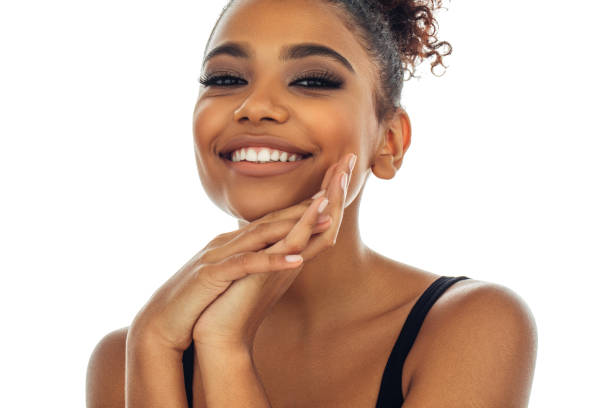 istock Beautiful afro woman with perfect make-up 1324226139
