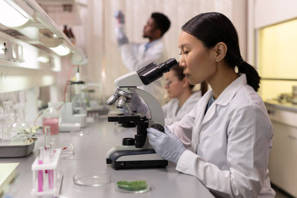 istock Young Asian woman working in laboratory 1324230826