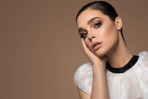 istock Beautiful woman with perfect make-up 1324236388