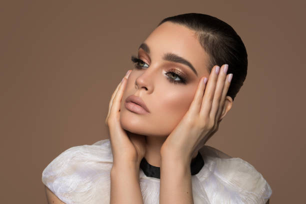 istock Beautiful woman with perfect make-up 1324236400