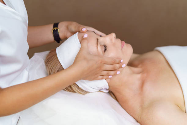 istock Facial massage beauty treatment. 1324237843