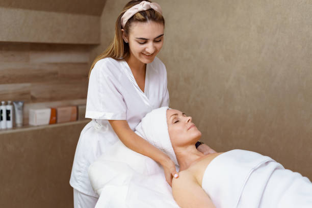 istock Facial massage beauty treatment. 1324237857