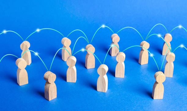 istock A crowd of people interconnected by communication lines. Cooperation and collaboration, spread news and gossip. Teamwork. unity of society. Marketing, dissemination of trends and information 1324246420
