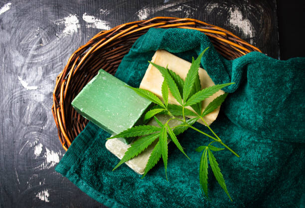 istock Cannabis herbal organic natural soap 1324253172