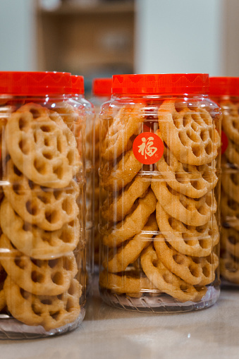 Bee hive biscuit making during Chinese New Year