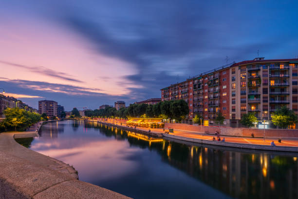 istock Darsena Naviglio Milan at the wonderful blue hour 1324259143
