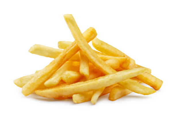 istock Delicious potato fries on white 1324262680